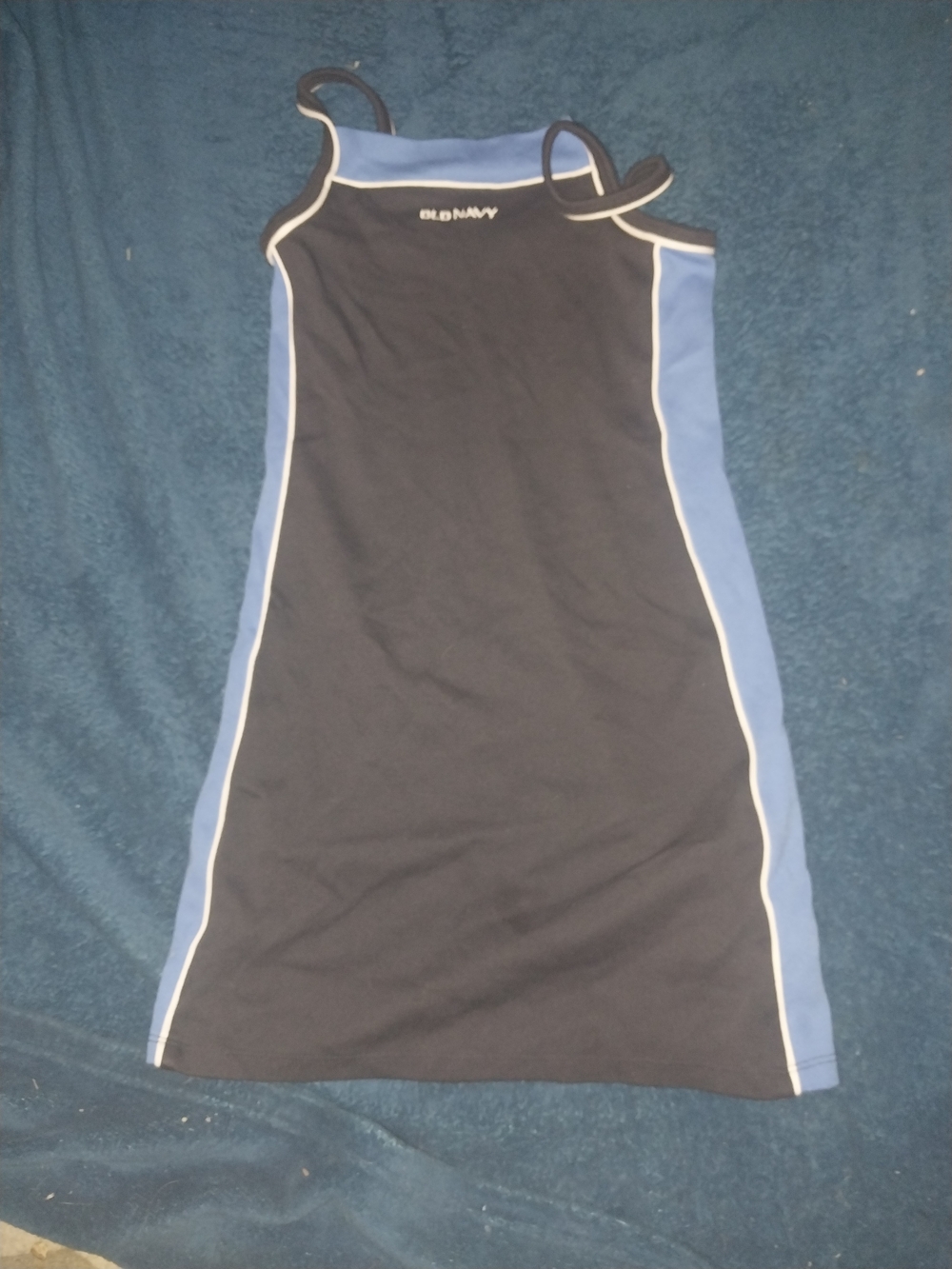 Old Navy Navy and Light Blue Sport Tank Dress
